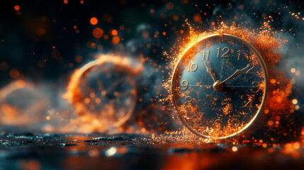 Time is running out, no time left concept Generative AI - obrazy, fototapety, plakaty