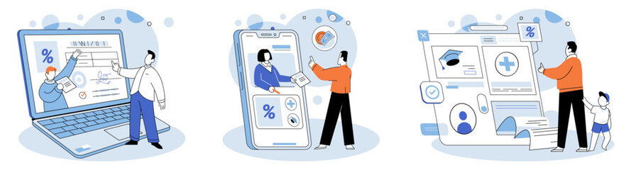 Scholarship vector illustration. Scholarships are financial architects, constructing bridges to educational achievement Education is canvas, and scholarships are brushes painting strokes academic