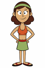 Woman on the eve of summer: vector image