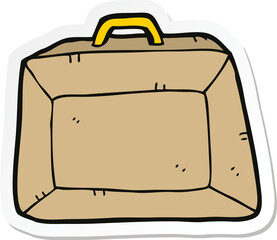 sticker of a cartoon budget briefcase