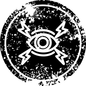 mystic eye distressed icon