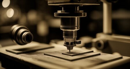 Fototapeta na wymiar Precision machining in action - CNC milling at work