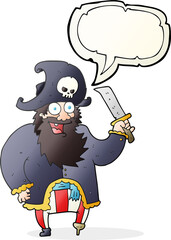 speech bubble cartoon pirate captain