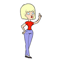 cartoon woman with idea