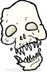 cartoon scary skull