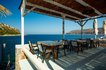 Fototapeta na wymiar Limeni, Greece. Coastal village on Peloponnese peninsula. 