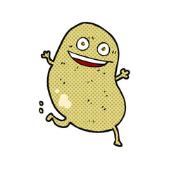 comic book style cartoon potato running