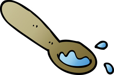 cartoon doodle ladle of food