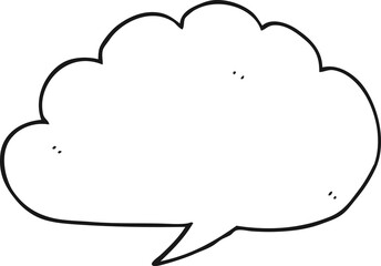 carton cloud speech bubble