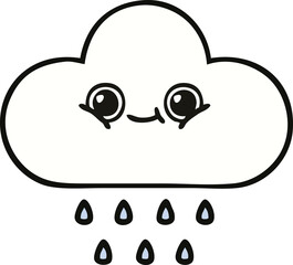 cute cartoon rain cloud