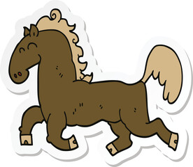 sticker of a cartoon stallion