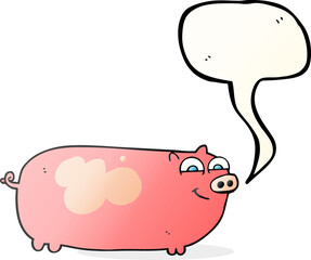 speech bubble cartoon pig
