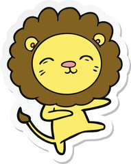 Obraz premium sticker of a cartoon lion