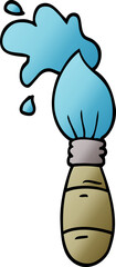 cartoon doodle paint brush