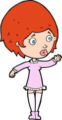 cartoon pretty woman