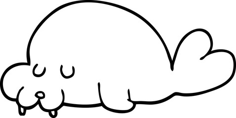 cartoon walrus