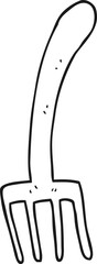 black and white cartoon fork