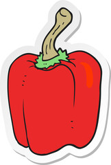 sticker of a cartoon red pepper