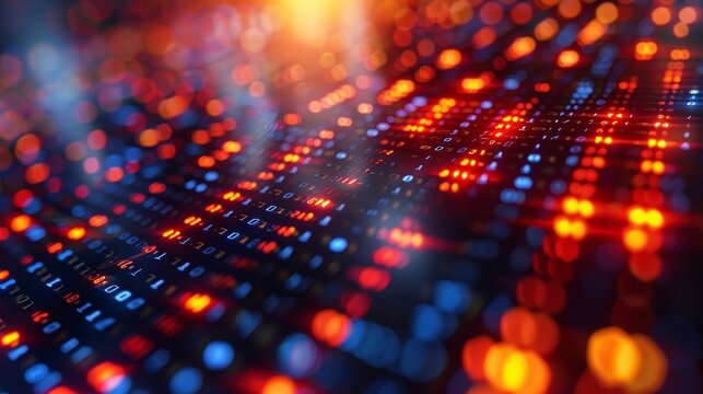 Concept of smart digital transformation and technology disruption that changes global trends in the new information age.