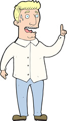cartoon stressed man