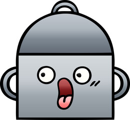 gradient shaded cartoon cooking pot