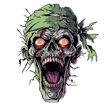 t-shirt design icon logo zombie halloween  mask character scary, image