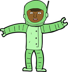 cartoon space man