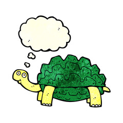 cartoon tortoise with thought bubble