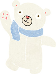 cute cartoon polar teddy bear