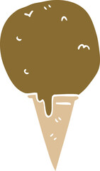 cartoon doodle ice cream cone