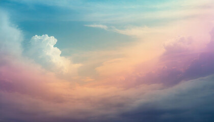 abstract pastel background resembling a soft sky with clouds, evoking tranquility and serenity - obrazy, fototapety, plakaty