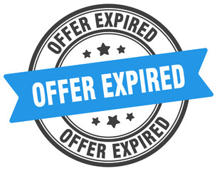 offer expired stamp. offer expired label on transparent background. round sign