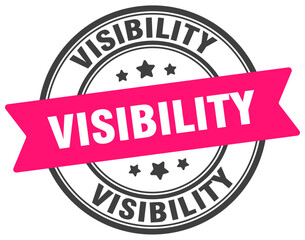 visibility stamp. visibility label on transparent background. round sign