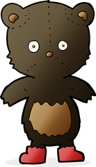 cartoon black bear cub