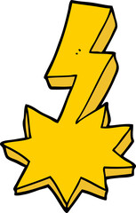 cartoon lightning strike