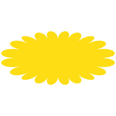 Scallop Circle Silhouette Shapes Icon Set