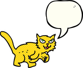 comic book speech bubble cartoon cat