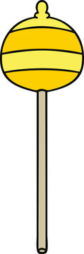quirky hand drawn cartoon golden sceptre