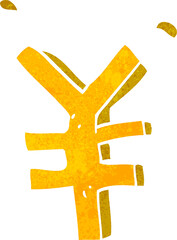 Obraz premium cartoon yen symbol