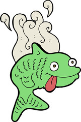 cartoon smelly fish