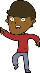 Obraz premium cartoon happy man