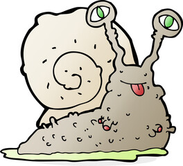 cartoon gross slug
