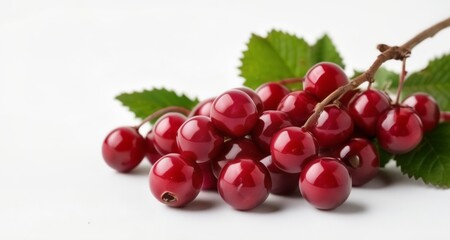  Vibrant red berries on a branch, ready for harvest