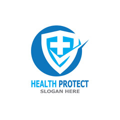 Health care protect medicine  logo vector template