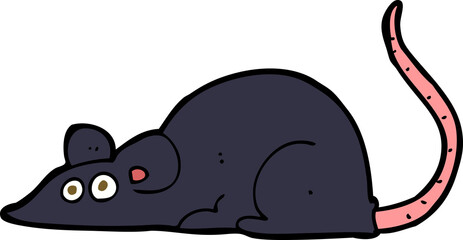 cartoon black rat