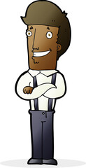 cartoon proud man