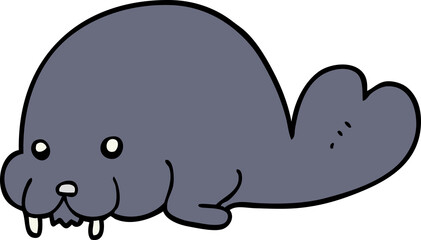 cute cartoon walrus