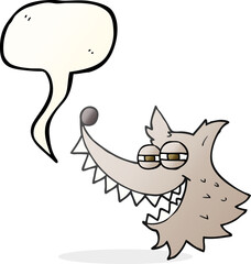 speech bubble cartoon crazy wolf