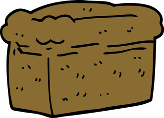 cartoon doodle loaf of bread