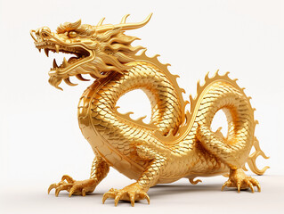 Fototapeta premium golden dragon statue